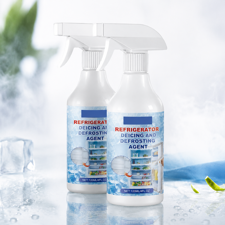 Pack of two 120 mL fridge and freezer defrosting spray bottles