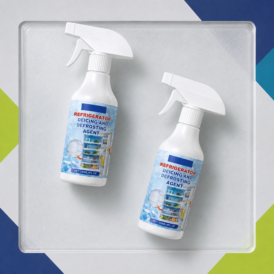 Pack of two 120 millilitre defrosting spray bottles